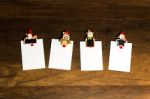 Blank Paper Sheet With Christmas Theme Paper Clip Stock Photo