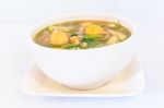 Thai Cuisine Hot Spicy Chicken  Soup Stock Photo