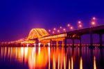 Banghwa Bridge At Night In Seoul,korea Stock Photo