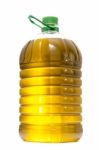 Five Litre Of Olive Oil Bottle Stock Photo