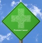 Prostate Cancer Indicates Cancerous Growth And Ailment Stock Photo