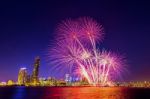 Seoul International Fireworks Festival In Korea Stock Photo