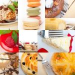 Fresh Dessert Cake Collage Stock Photo