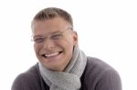 Close Up Of Handsome Young Man With Eyewear Stock Photo