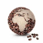 Coffee World 3d Illustration Europe And Africa Map Stock Photo