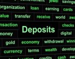 Deposits Deposit Represents Part Payment And Advance Stock Photo