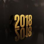 Happy New Year 2018 Text Design 3d Illustration Stock Photo