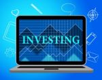 Investing Online Indicates Web Site And Computer Stock Photo