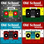 Old School Boom Box Stock Photo