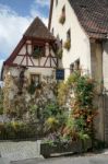 Burg Hotel In Rothenburg Stock Photo