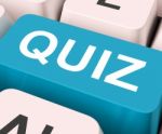 Quiz Key Means Test Or Questioning
 Stock Photo