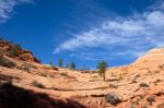 Zion Cloudscape In Autumn Stock Photo