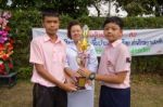 Bangkok, Thailand - Nov 2016: In The Nov 23, 2016. Youth Tug Of War, In Pieamsuwan Elementary School Stock Photo