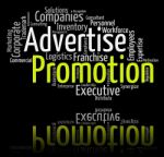 Promotion Word Indicates Promotional Discounts And Discount Stock Photo