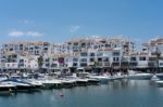 View Of Boats In The Harbour At Porto Banus Stock Photo