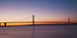 Forth Road Bridge In Edinburgh Stock Photo