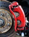 Car Brake Stock Photo