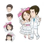 Wedding Cartoon Illustration Stock Photo