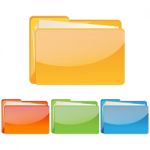 Set Of Colorful Folder Stock Photo