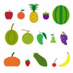 Fruit Cartoon Style Stock Photo