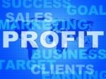 Profit Words Indicates Investment Earnings And Corporate Stock Photo