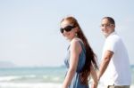 Smiling Young Couple Stock Photo