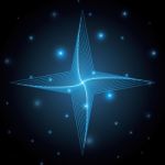 Technology Abstract Star Geometric Line Art  Illustration Stock Photo