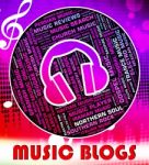 Music Blogs Shows Sound Track And Acoustic Stock Photo