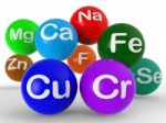 Chemical Symbols Shows Chemistry And Science Stock Photo