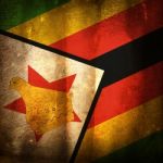 Old Grunge Flag Of Zimbabwe Stock Photo