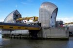 View Of The Thames Barrier Stock Photo