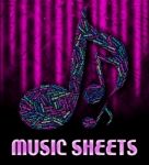 Music Sheets Means Sound Tracks And Harmonies Stock Photo