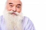 Close Up Image Of Old Man Face Stock Photo