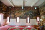 The Famous Beautiful Wall Murals In Wat Ubosatharam In Uthai Thani Stock Photo