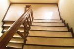 Fire Exit Stairs In Office Stock Photo