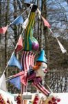 Clown Mannequin At A Funfair In Cardiff Stock Photo