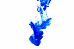 Blue Ink Drop Stock Photo