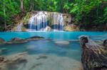 Erawan Waterfall Stock Photo