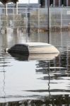 Flooded Car Stock Photo