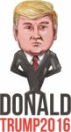 Trump 2016 President Republican Caricature Stock Photo