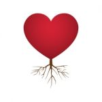 Heart Love Root Flat Icon  Illustration Stock Photo