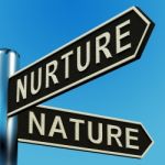 Nurture Or Nature Directions Stock Photo