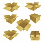 Cardboard Box Isolated Stock Photo