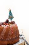 Christmas Cake Stock Photo