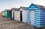 Southwold, Suffolk/uk - May 31 : Colourful Beach Huts At Southwo Stock Photo