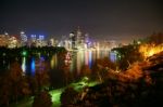 Brisbane City At Night Stock Photo