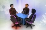 3d People In Business Meeting Stock Photo