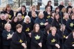 Cardiff Uk March 2014 - The Rock Choir Supporting Sport Relief D Stock Photo