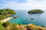 High Angle View Island And Andaman Sea Stock Photo