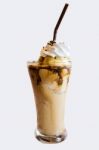 Frappuccino Topping With Whip Cream Stock Photo